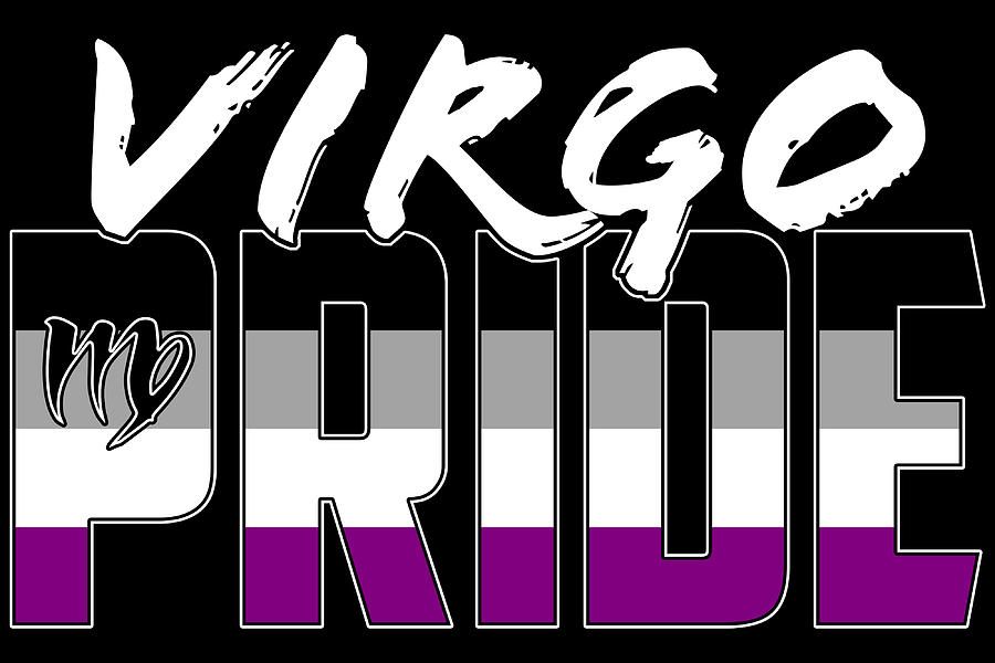 Virgo Asexual Pride Flag Zodiac Sign Digital Art By Patrick Hiller Fine Art America