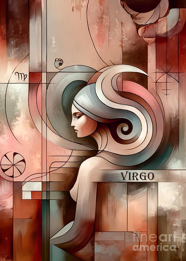 Astrological Sign Digital Art - Virgo The Maiden Zodiac Sign by Two Hivelys