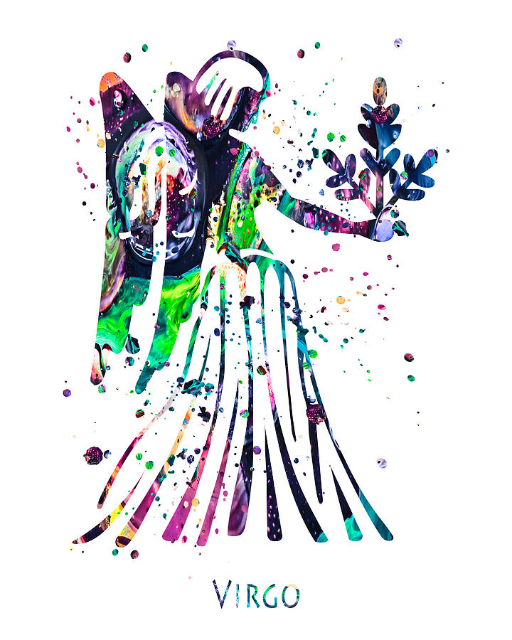 Virgo Painting - Virgo Zodizc Sign by Zuzi s Virgo Painting - Virgo Zodizc Sign by Zuzi s