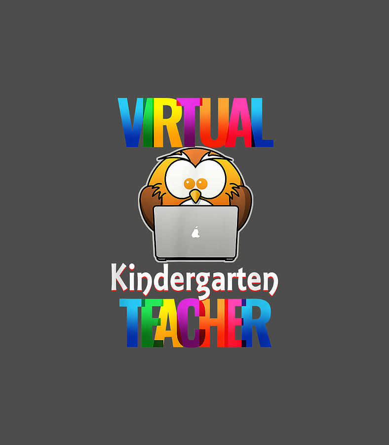 Virtual Kindergarten Teacher Funny Owl Tshirt Digital Art By Keian