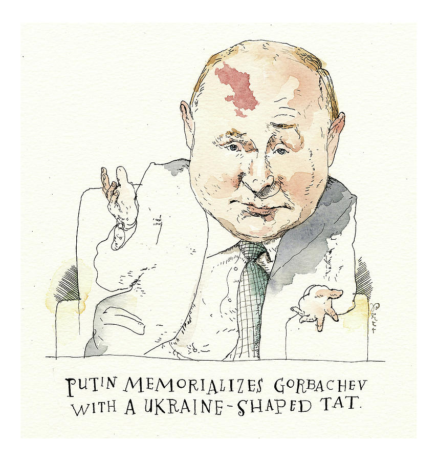Virtue Signalling A La Vladimir Putin Painting by Barry Blitt