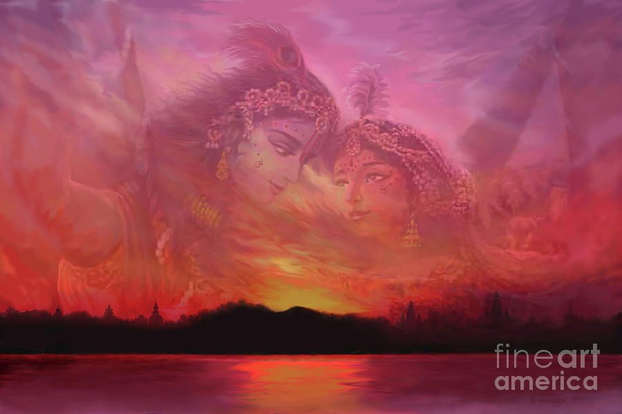 Vision Over the Yamuna Painting by Vishnudas Art