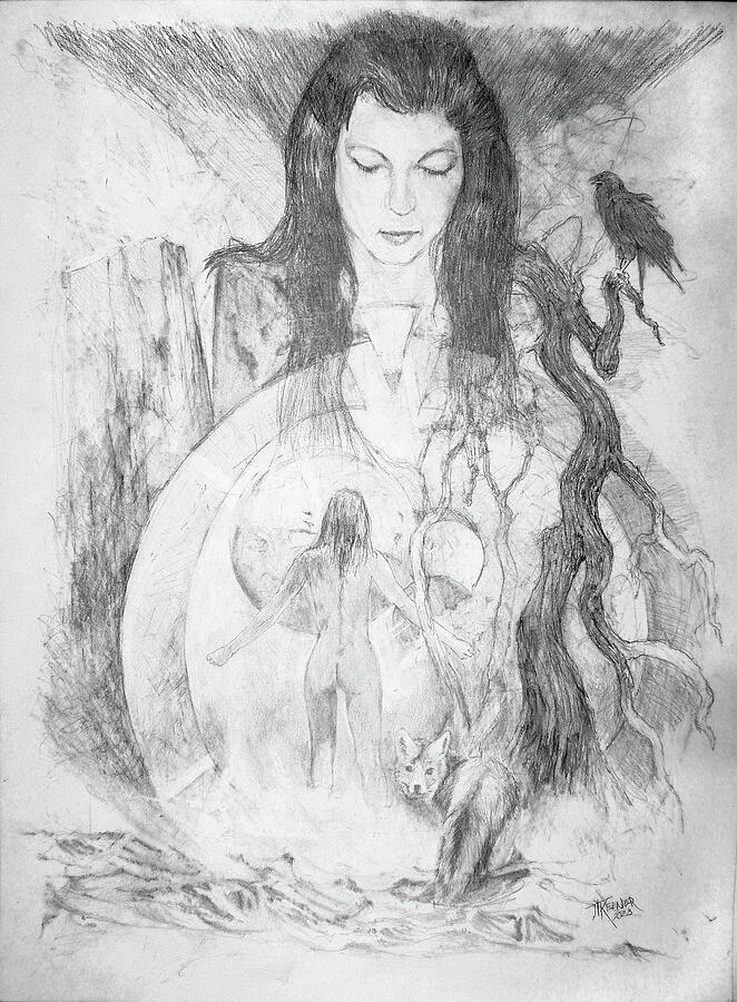 Vision Quest Drawing by Joel Keener Vision Quest Drawing by Joel Keener