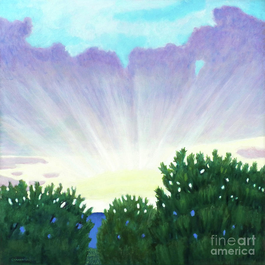 Sunset Painting - Visionary Sky by Brian Commerford