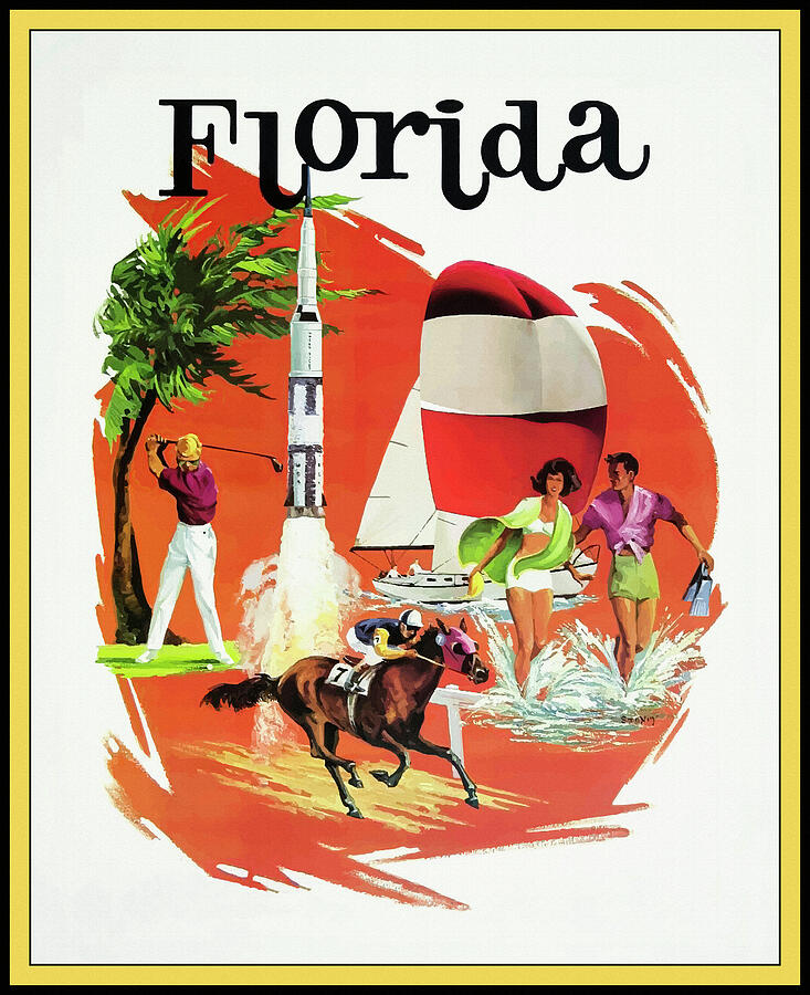 Travel Posters Tampa - Florida Travel Poster, Retro, Vintage Poster