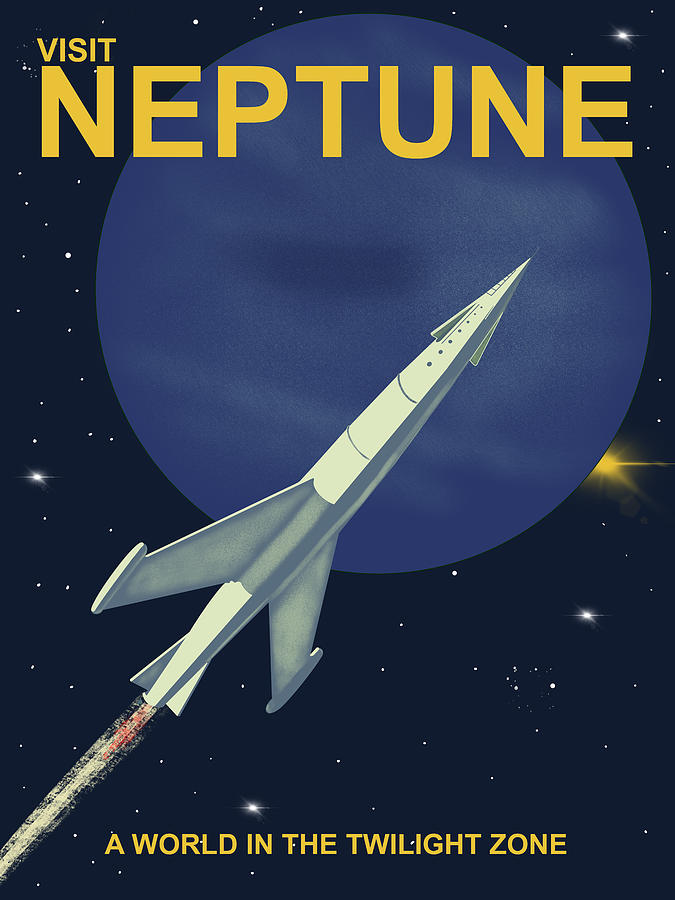 Space Photograph - Visit Neptune A World In The Twilight Zone by Mark Rogan