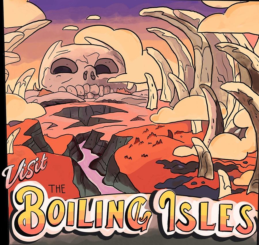 Visit The Boiling Isles The Owl House Mock Travel Digital Art By Gene ...