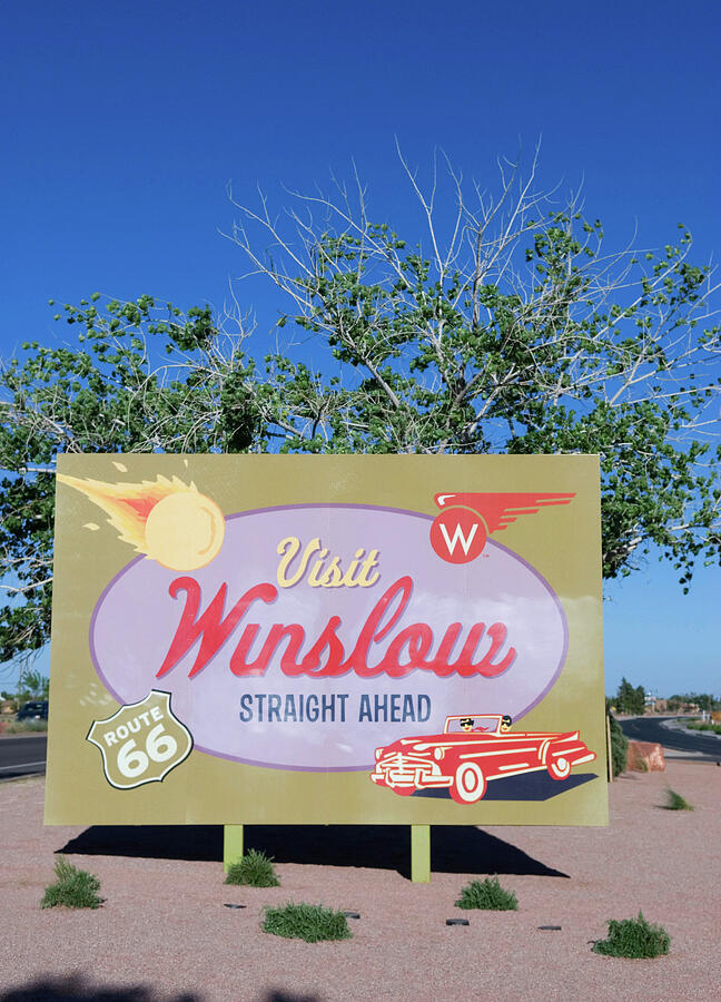 Visit Winslow Arizona on Route 66 Photograph by Bob Pardue