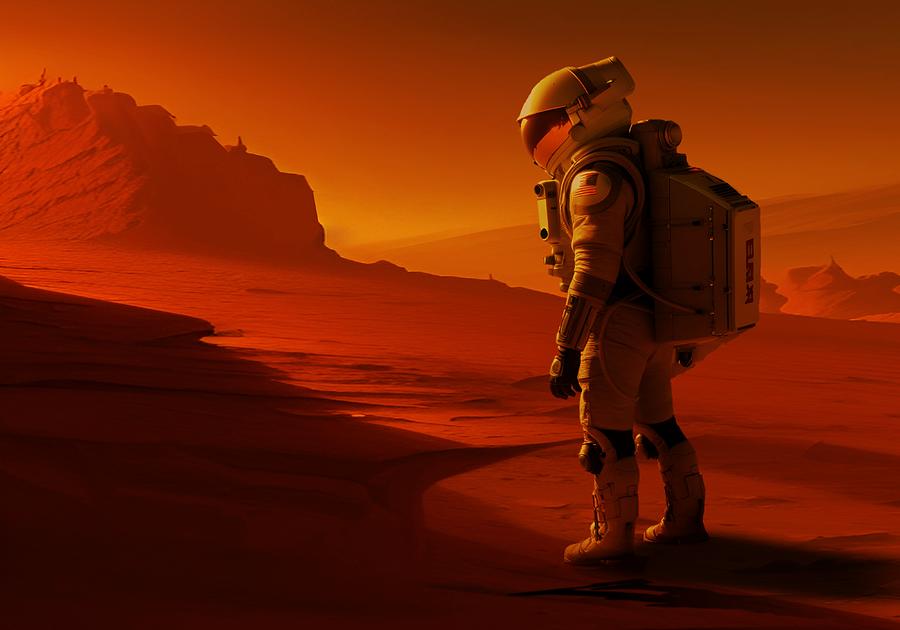 Visiting Mars 2 Digital Art by John Wills