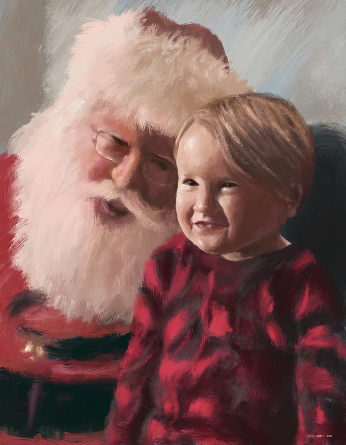 Visiting With Santa Digital Art by Larry Whitler