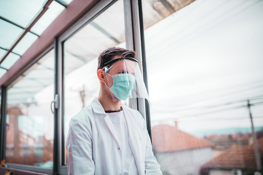 Visor as a medical protection from virus Photograph by Nenad  Stojnev 