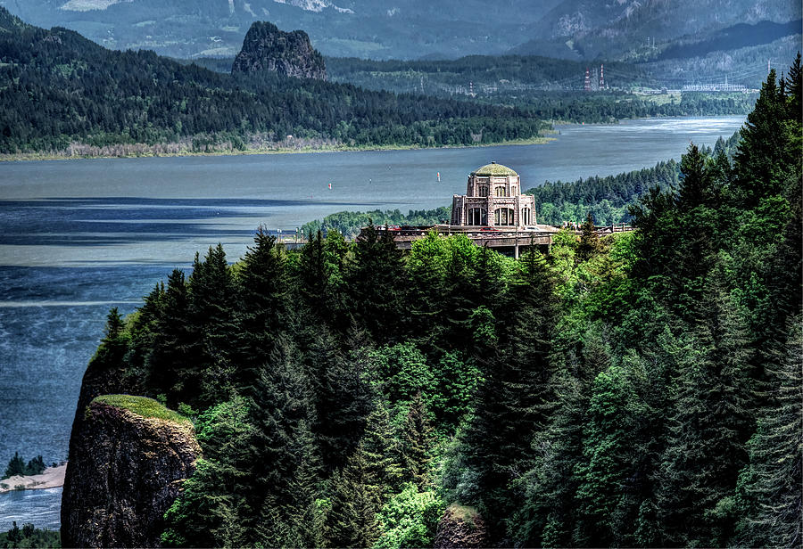 Vista House on Crown Point Oregon Photograph by Greg Sigrist
