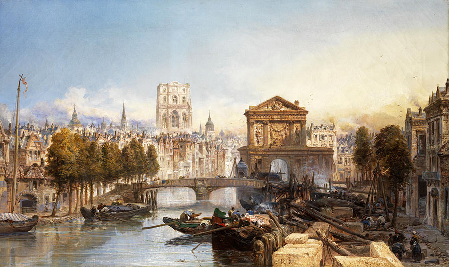 Vista of Rotterdam Painting by James Webb