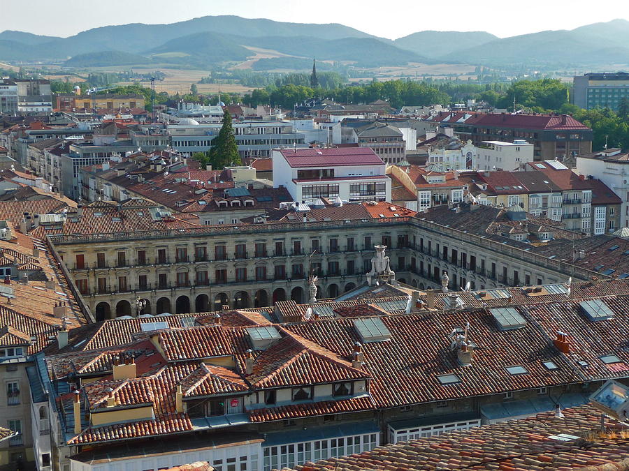 Vitoria, Plaza Nueva from San Vicente Church Tower Photograph by made by Kieron Roberts