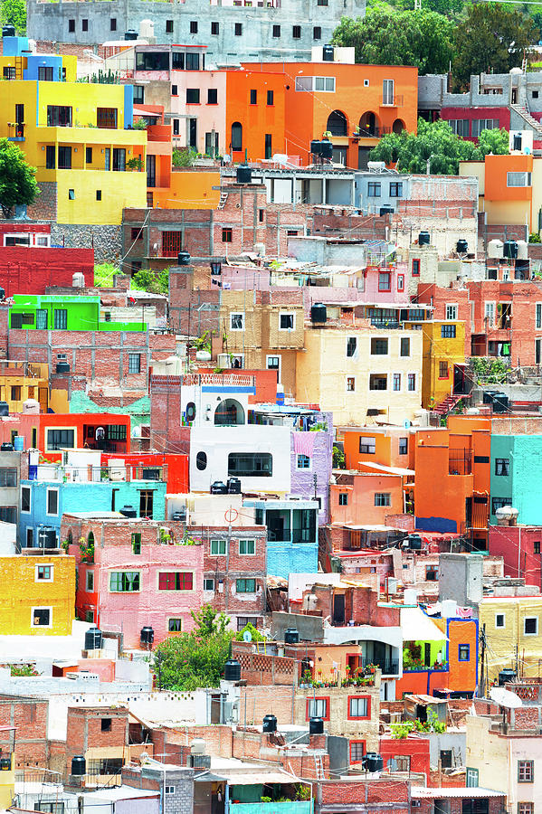 Viva Mexico Collection - Guanajuato Colorful City I I I Photograph by Philippe HUGONNARD