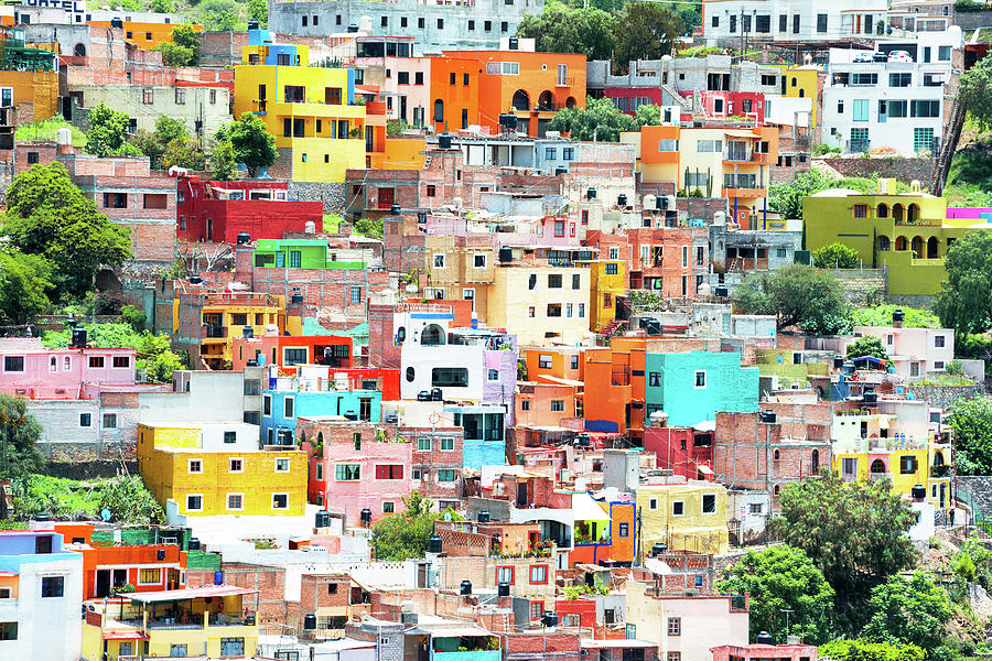Viva Mexico Collection - Guanajuato Colorful City I I Photograph by Philippe HUGONNARD