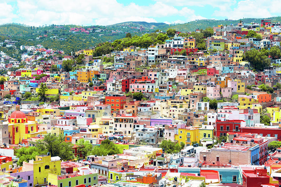 Viva Mexico Collection - Guanajuato Colorful City X Photograph by Philippe HUGONNARD