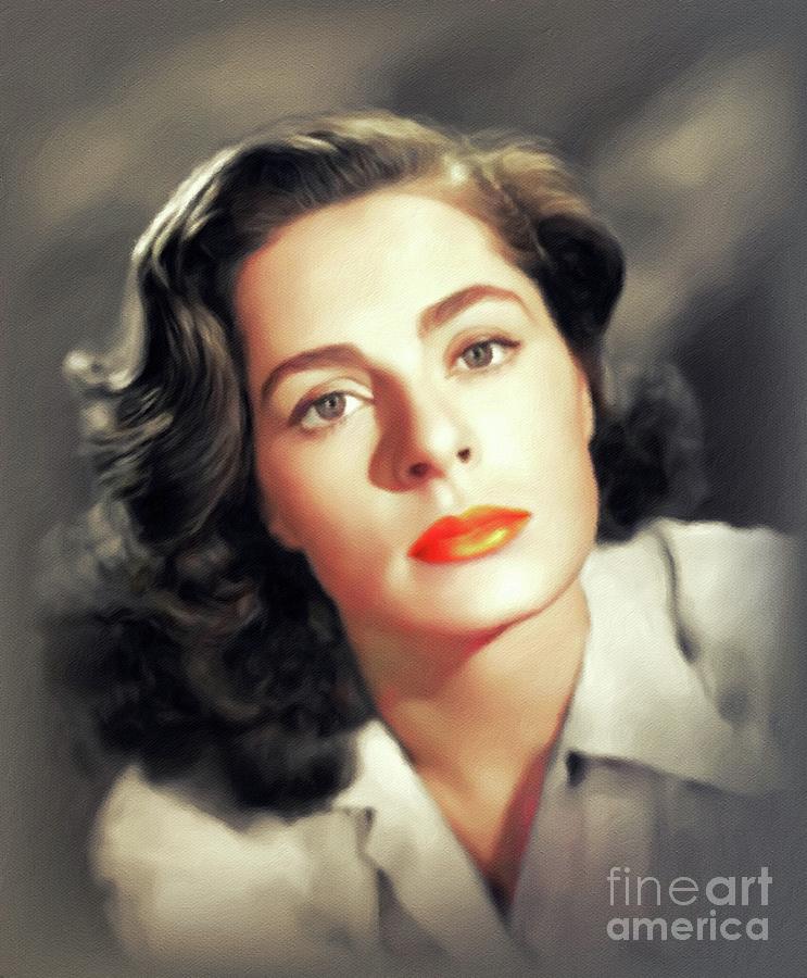 Viveca Lindfors, Vintage Actress Painting
