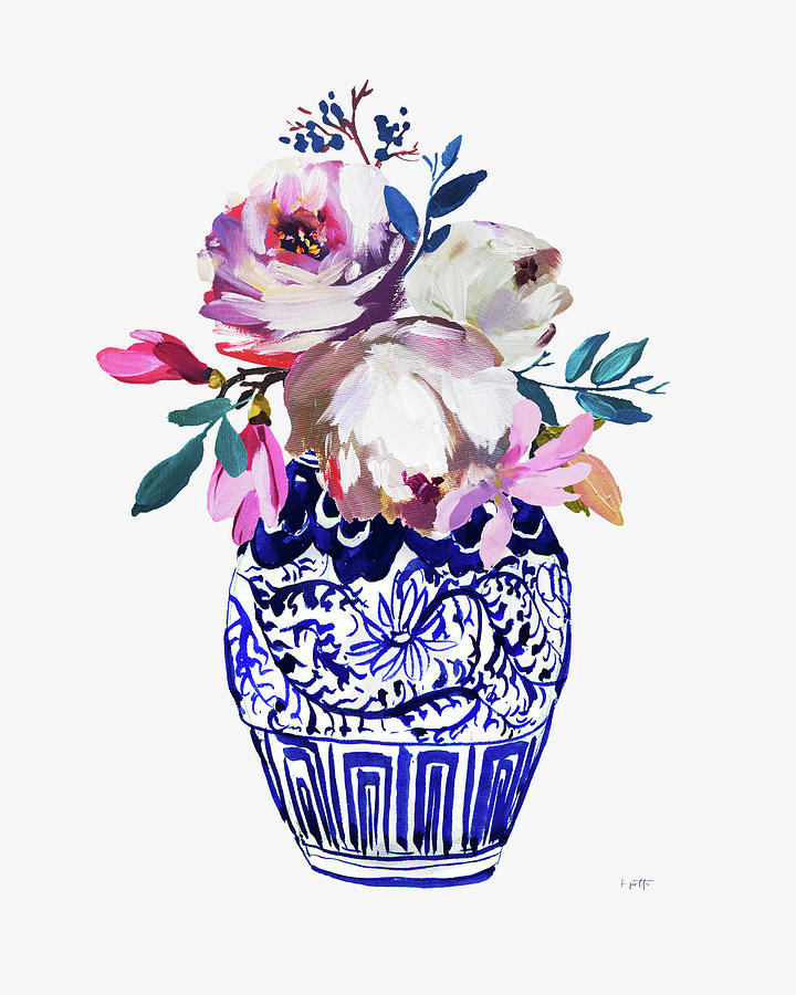 Rose Painting - Vivid Chinoiserie Number 2 by Kimberly Potts