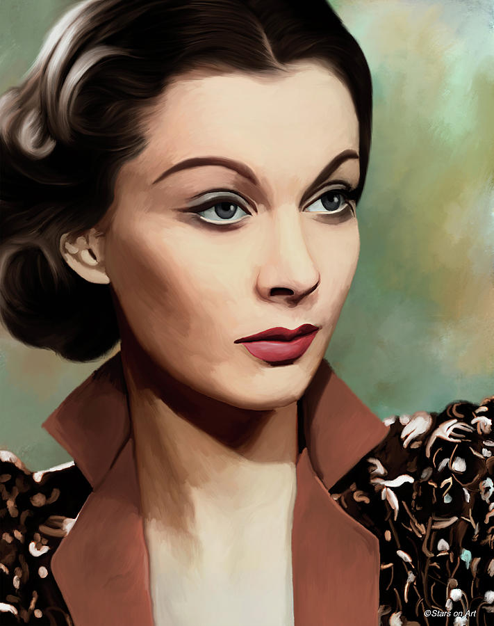 Vivien Leigh portrait -bio Painting by Movie World Posters