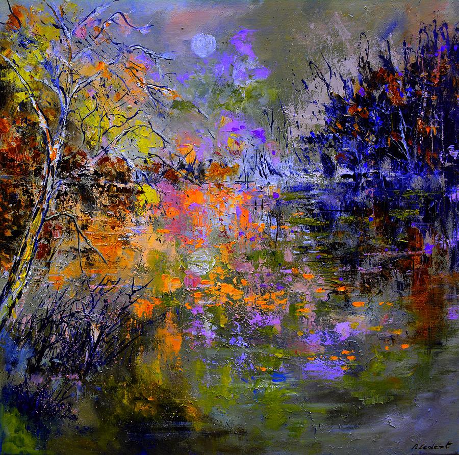 Viviens lake  Painting by Pol Ledent