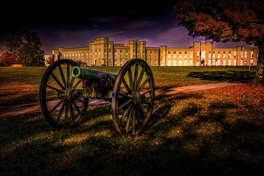 VMI Cannon in Autumn Photograph by Norma Brandsberg