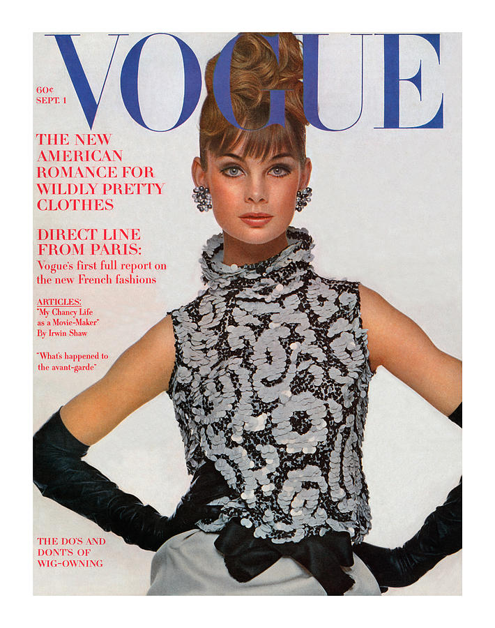 Vogue Cover Featuring Jean Shrimpton Photograph by Bert Stern