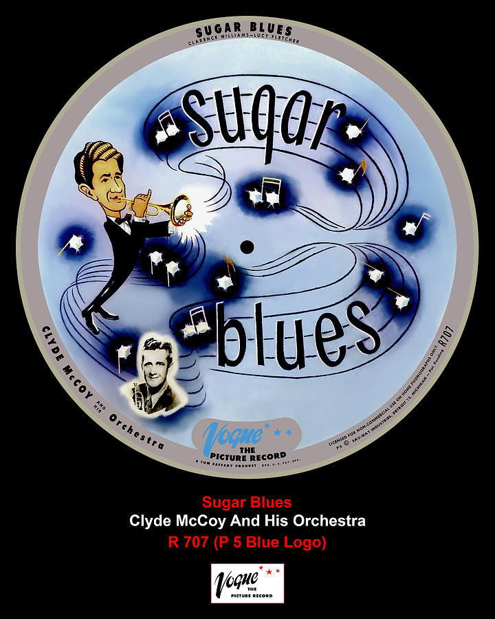 Vogue Digital Art - Vogue Record Art - R 707 - P 5, Blue Logo by John Robert Beck Vogue Digital Art - Vogue Record Art - R 707 - P 5, Blue Logo by John Robert Beck