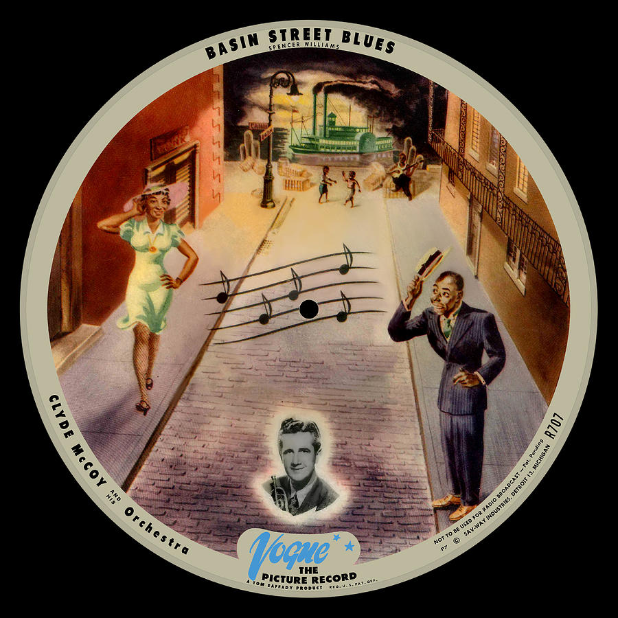 Vogue Digital Art - Vogue Record Art - R 707 - P 7, Blue Logo - Square Version by John Robert Beck Vogue Digital Art - Vogue Record Art - R 707 - P 7, Blue Logo - Square Version by John Robert Beck