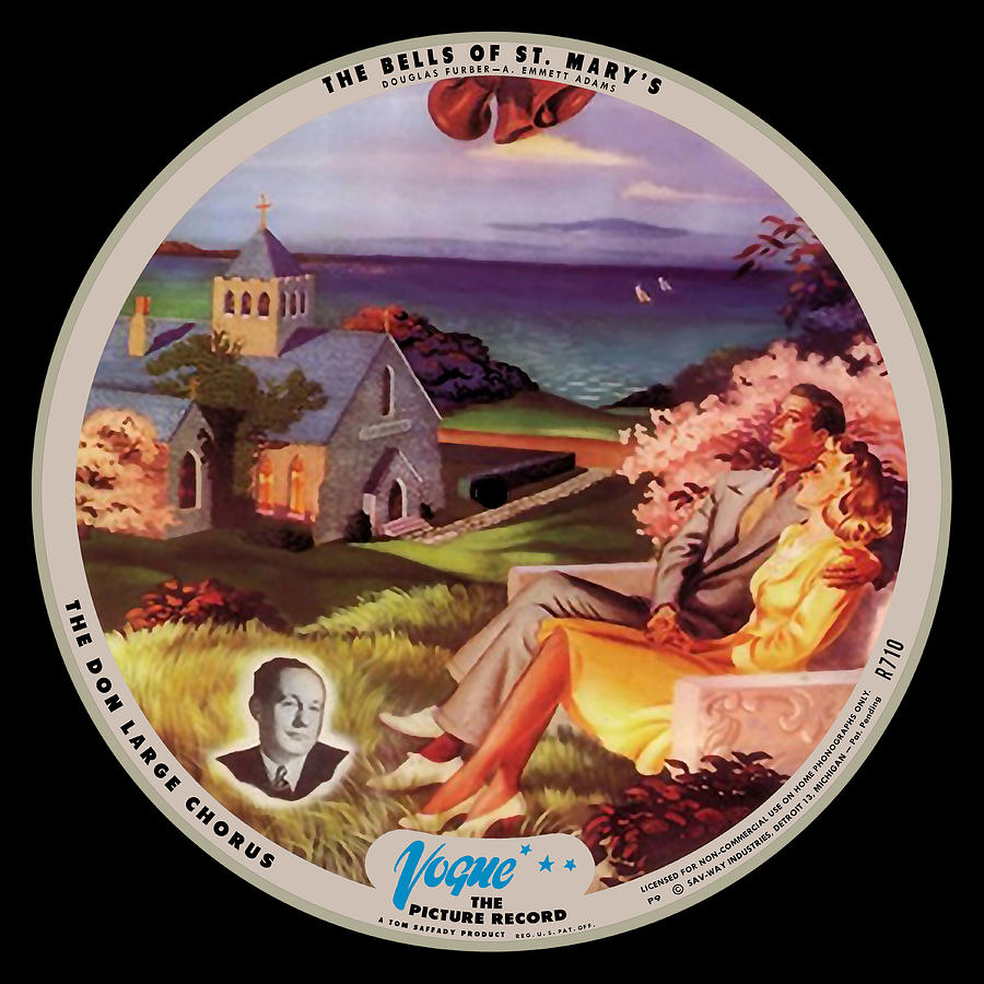 Vogue Digital Art - Vogue Record Art - R 710 - P 9, Blue Logo - Square Version by John Robert Beck Vogue Digital Art - Vogue Record Art - R 710 - P 9, Blue Logo - Square Version by John Robert Beck