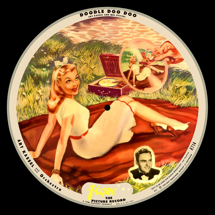 Vogue Digital Art - Vogue Record Art - R 714 - P 21, Yellow Logo - Square Version by John Robert Beck Vogue Digital Art - Vogue Record Art - R 714 - P 21, Yellow Logo - Square Version by John Robert Beck