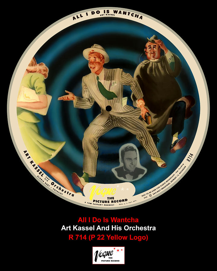 Vogue Digital Art - Vogue Record Art - R 714 - P 22, Yellow Logo by John Robert Beck Vogue Digital Art - Vogue Record Art - R 714 - P 22, Yellow Logo by John Robert Beck