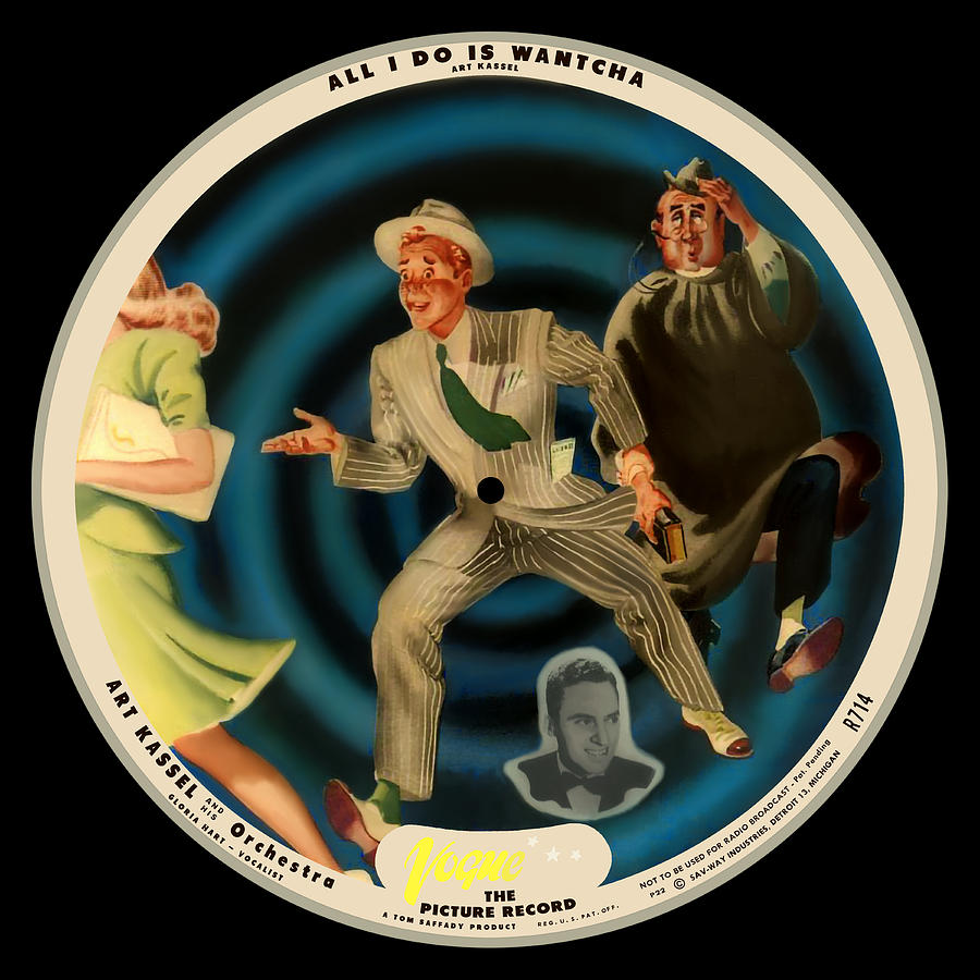 Vogue Digital Art - Vogue Record Art - R 714 - P 22, Yellow Logo - Square Version by John Robert Beck Vogue Digital Art - Vogue Record Art - R 714 - P 22, Yellow Logo - Square Version by John Robert Beck