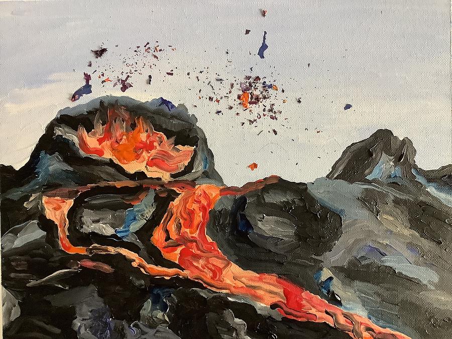 Volcanic Painting by Celeste Nachnani - Fine Art America