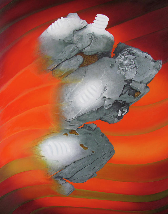 Volcanic Rock Time Travel Painting by Hone Williams