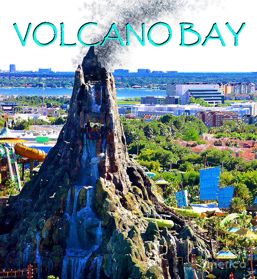 Volcano Bay Smoking Hot Landscape A Painting by David Lee Thompson