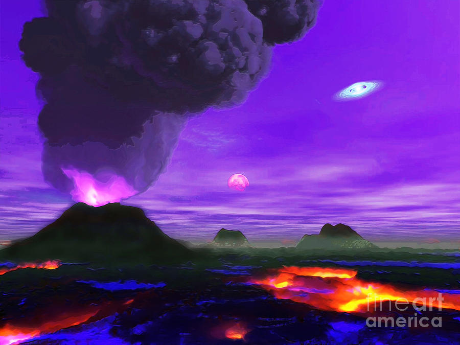 Volcano Planet Digital Art by Don White Artdreamer
