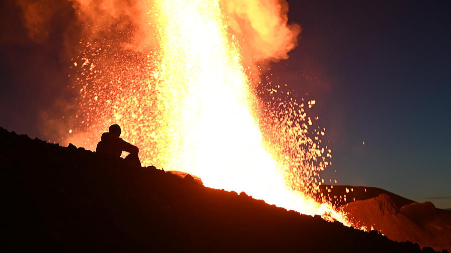 Volcano Sitting By The Fire Photograph by William Kennedy