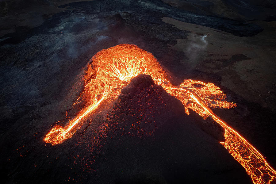 Volcano Split Crater Photograph by William Kennedy