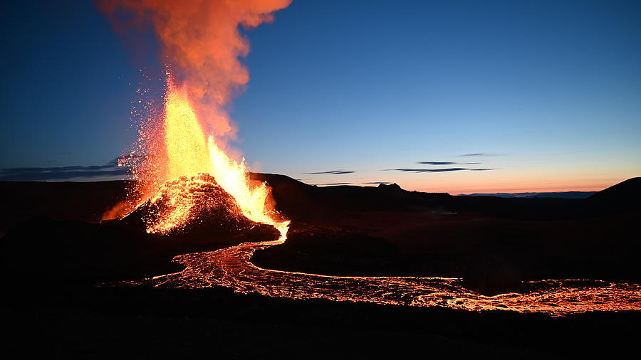 Volcano Sunrise Eruption 1 Photograph by William Kennedy