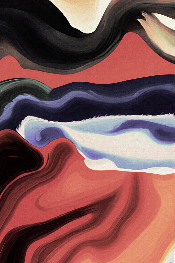 Volcano Waves Digital Art by Michelle Hoffmann