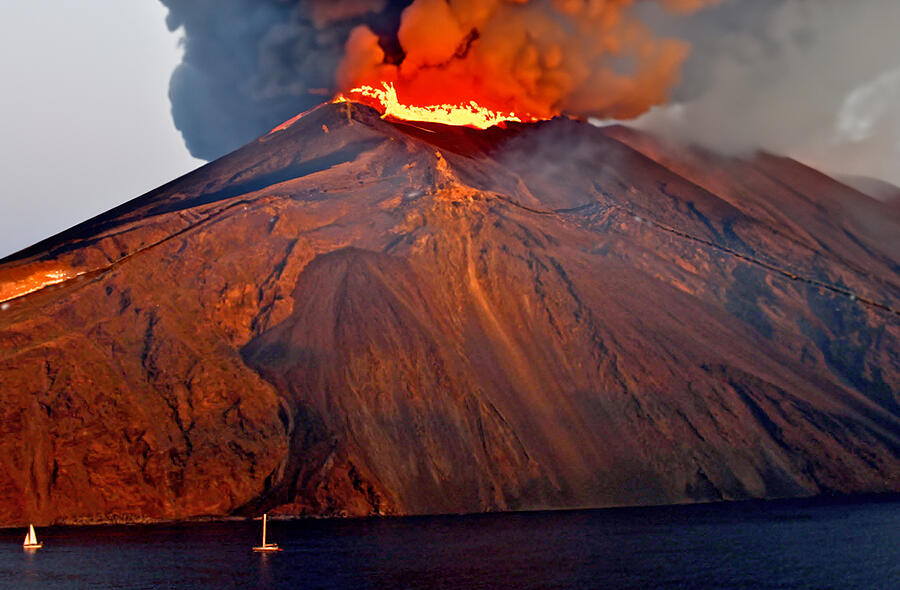 Volcano Stromboli Photograph by Will Burlingham