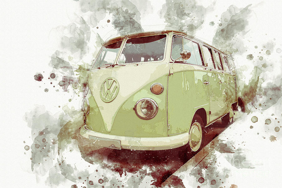 Volkswagen Bus, classic car Photograph by Perry Van Munster
