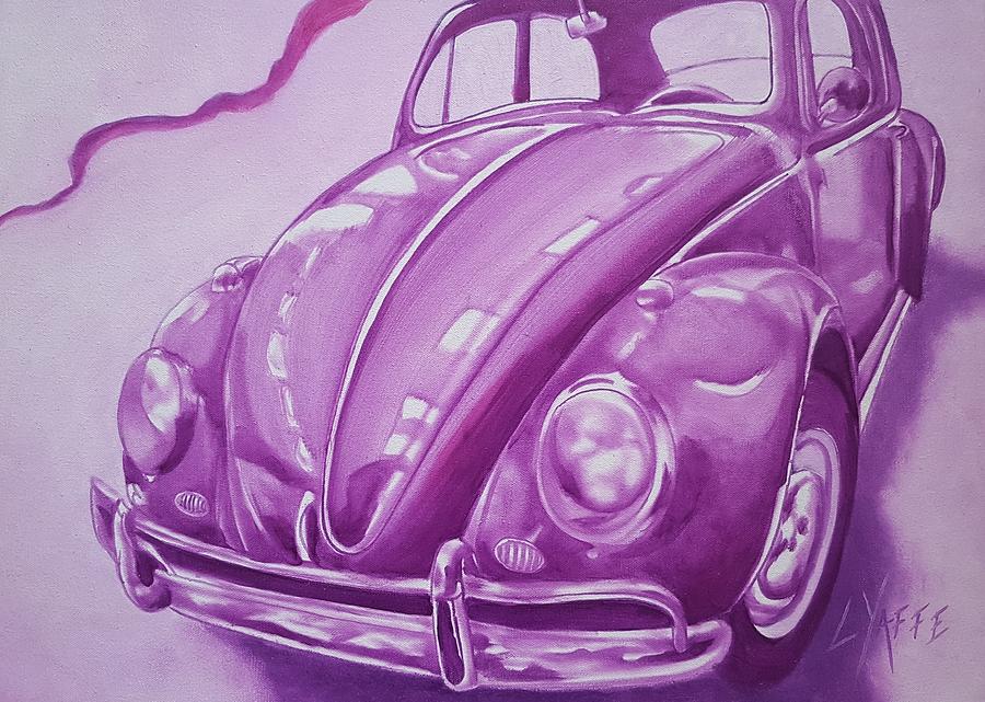 Volkswagen in Violet Painting by Loraine Yaffe