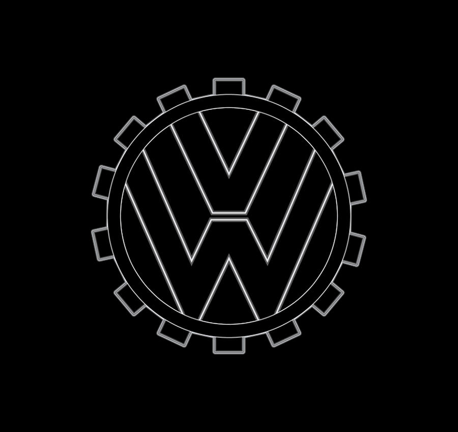 Volkswagen Logo Symbol Digital Art by Joel Griffiths