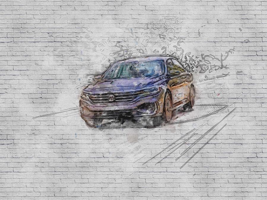 Volkswagen Passat R-Line motion blur 2020 cars german VW Digital Art by ...