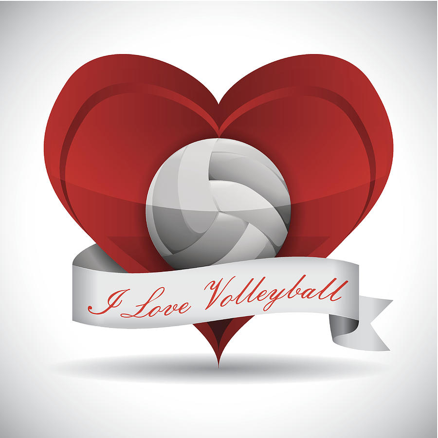 Volleyball Design Drawing by Djvstock