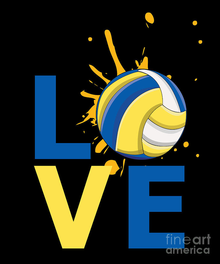 Volleyball Love Sport Team Volleyball Players Digital Art by ShirTom ...