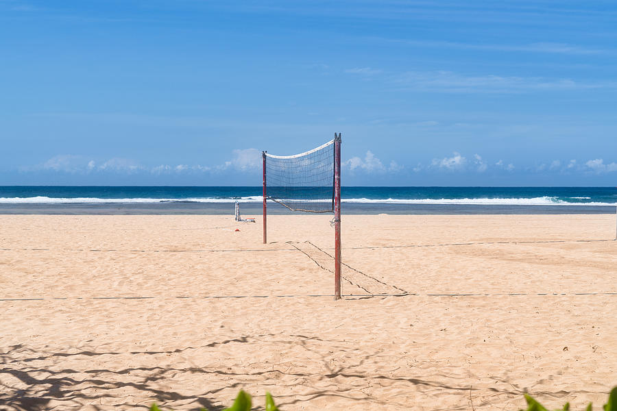 Volleyball net on Nusa Dua beach Photograph by Mauro Tandoi