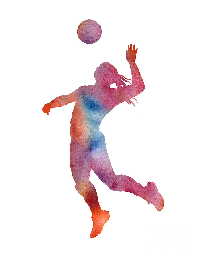 Volleyball Splatter Painting Sticker